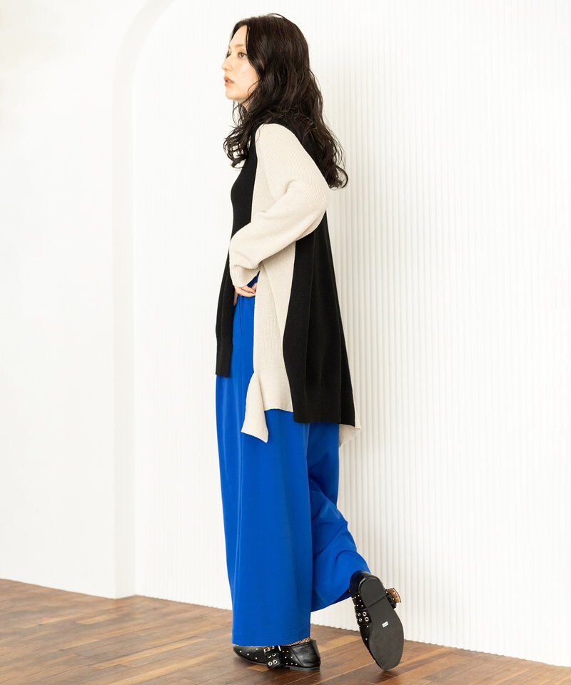  「イレギュラーヘムロングニットプルオーバー」|ニット・セーター|