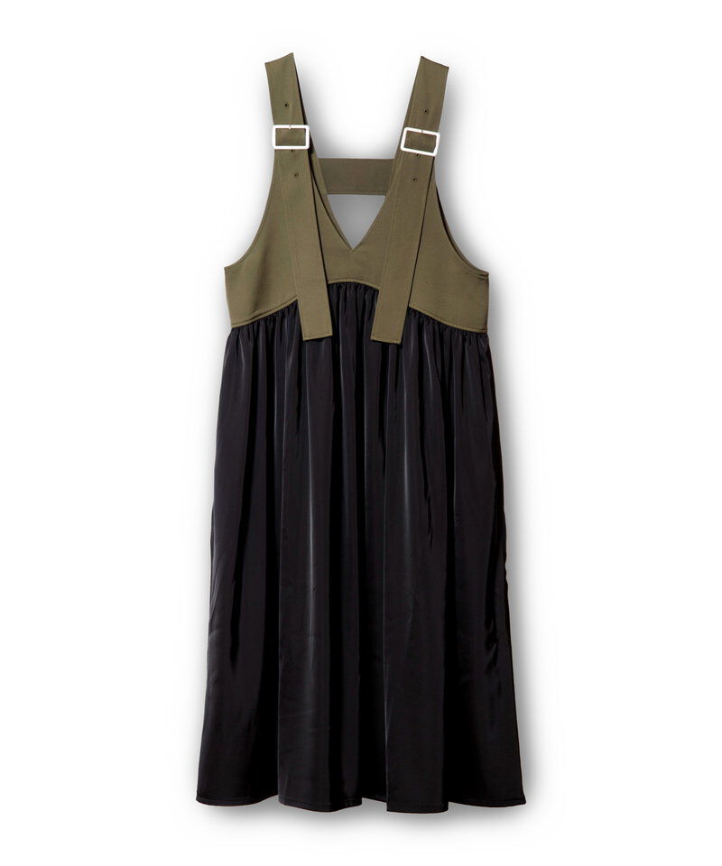  「ギャザーサロペットワンピース」|ワンピース|