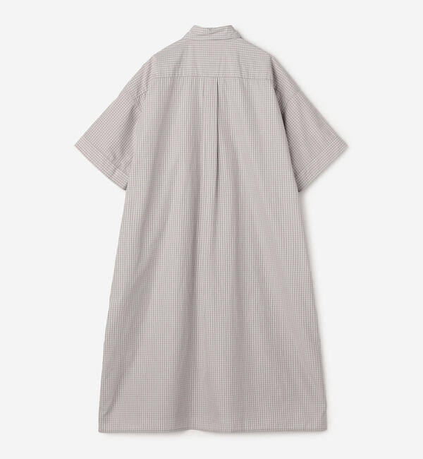 DANTON「DANTON | コットンポプリン 半袖シャツワンピース PLAID WOMEN」|ワンピース|