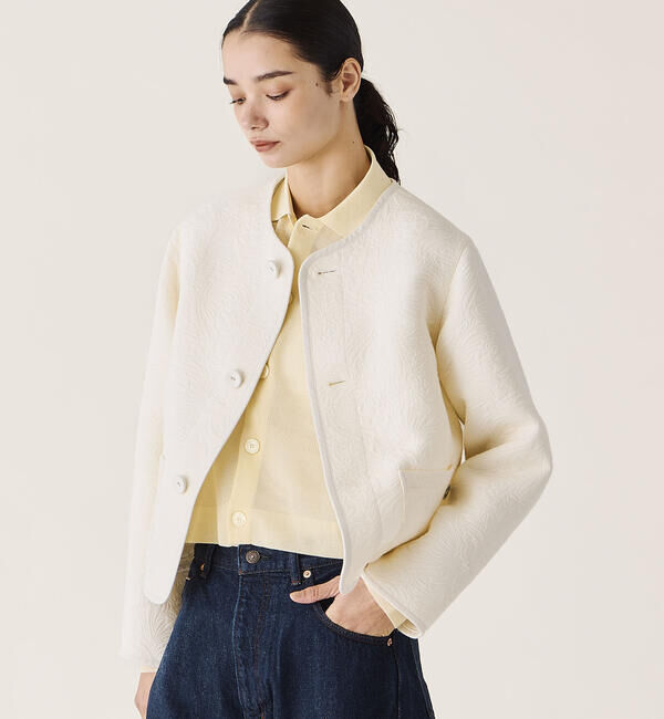 ORCIVAL「ORCIVAL | ジャガード 衿付きニットカーディガン WOMEN」|ニット・セーター|