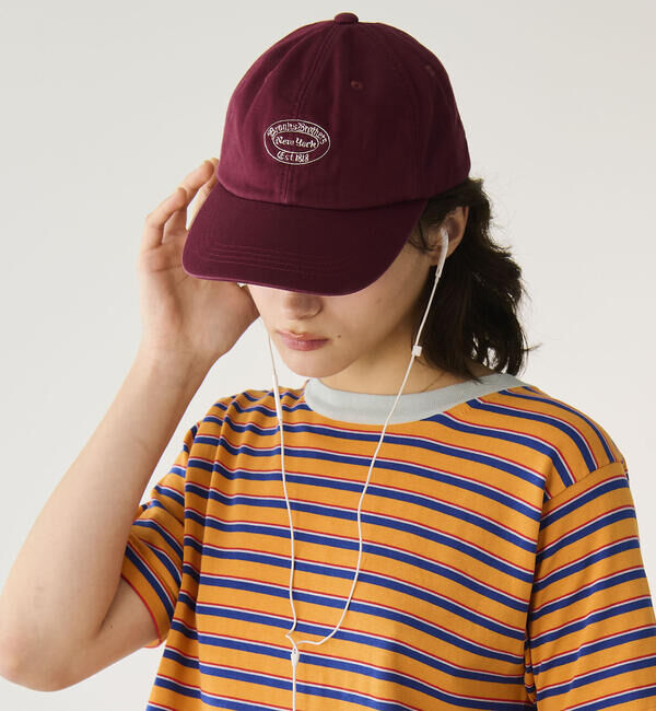  「Brooks Brothers |〈別注〉コットンツイル ベースボールキャップ BORDEAUX UNISEX」|キャップ・キャスケット|