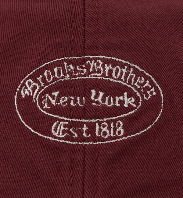  「Brooks Brothers |〈別注〉コットンツイル ベースボールキャップ BORDEAUX UNISEX」|キャップ・キャスケット|