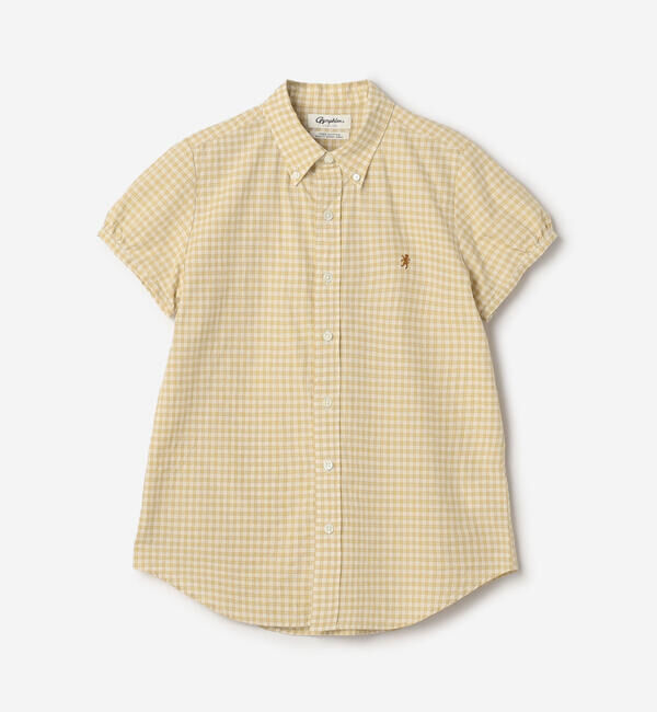 GYMPHLEX「Gymphlex | コットンタイプライター フレンチスリーブシャツ WOMEN」|シャツ・ブラウス|