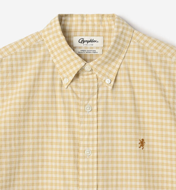 GYMPHLEX「Gymphlex | コットンタイプライター フレンチスリーブシャツ WOMEN」|シャツ・ブラウス|