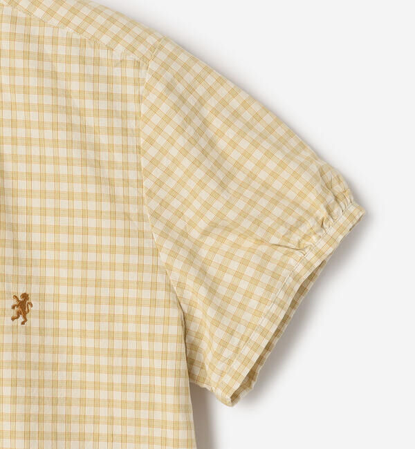 GYMPHLEX「Gymphlex | コットンタイプライター フレンチスリーブシャツ WOMEN」|シャツ・ブラウス|