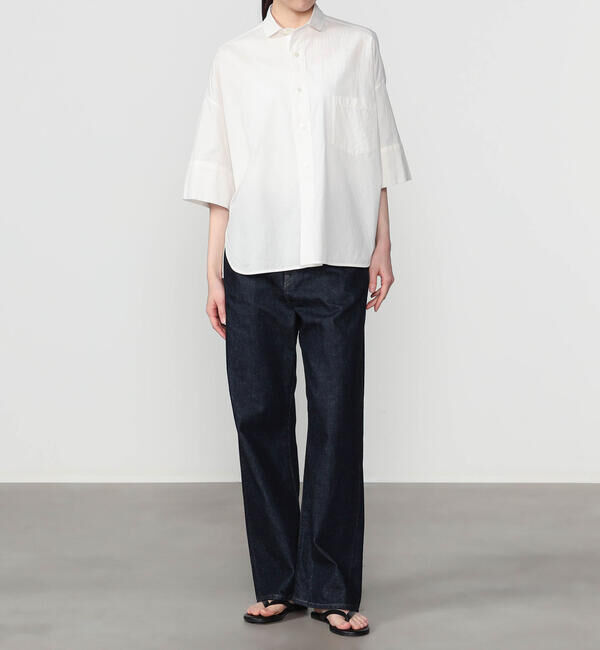  「TICCA | 〈別注〉 スクエア 半袖ダブルカフスシャツ WOMEN」|シャツ・ブラウス|