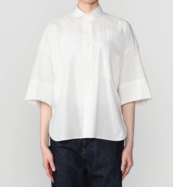  「TICCA | 〈別注〉 スクエア 半袖ダブルカフスシャツ WOMEN」|シャツ・ブラウス|