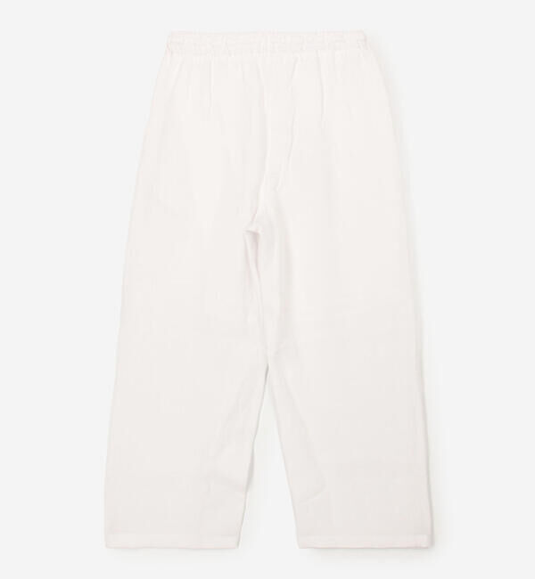  「eunoia | リネンギャザーパンツ WOMEN」|チノ|