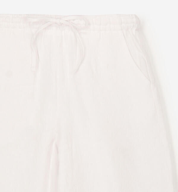  「eunoia | リネンギャザーパンツ WOMEN」|チノ|