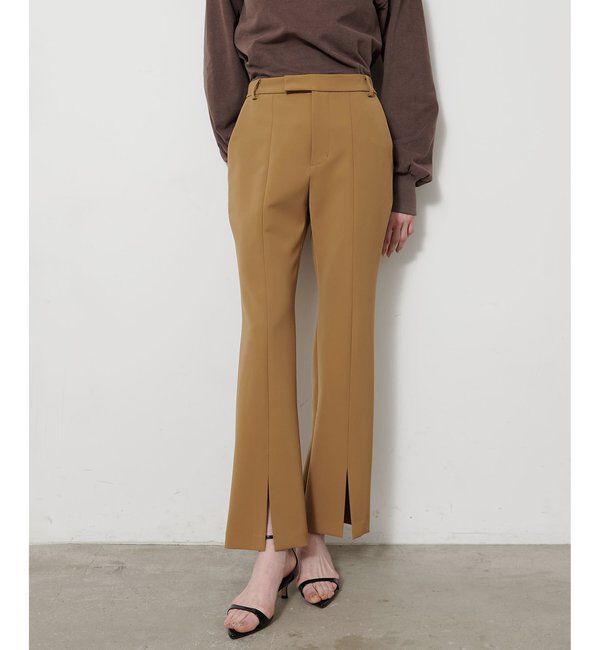  「フロントスリットパンツ」|その他|キャメル