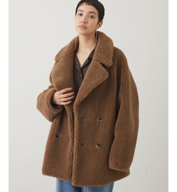 THE PAUSE「【THE PAUSE】ボアダブルコート」|その他|ブラウン