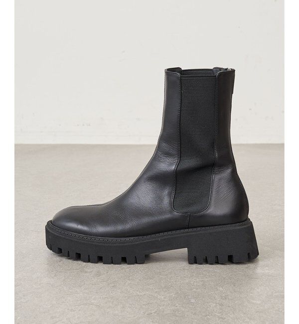 THE PAUSE「【THE PAUSE】レザーサイドゴアブーツ」|ショートブーツ|