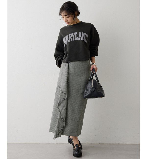  「チェックフリンジスカート」|スカート|