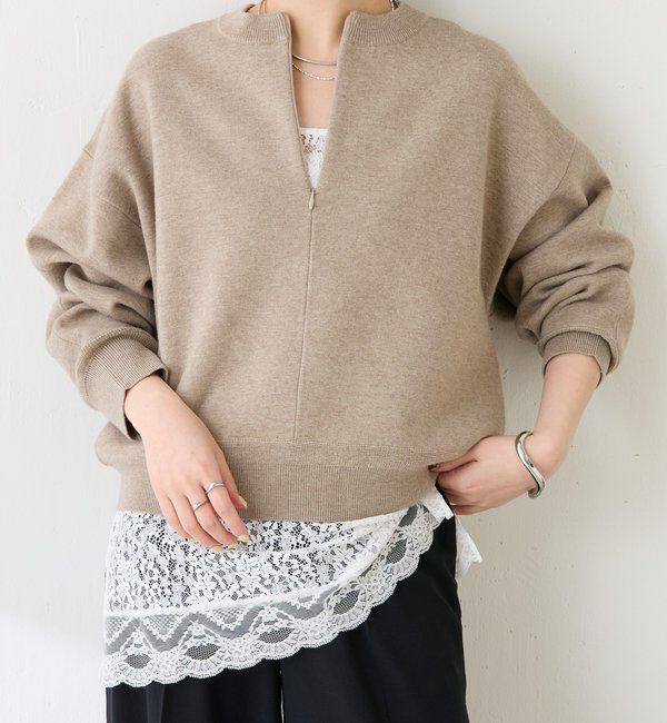  「《総売上数1.6万枚突破！》ジップスウェットライクニット」|ニット・セーター|