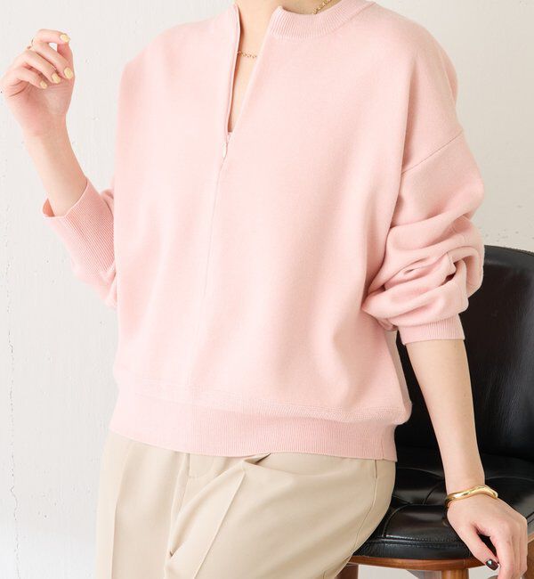  「《総売上数1.6万枚突破！》ジップスウェットライクニット」|ニット・セーター|