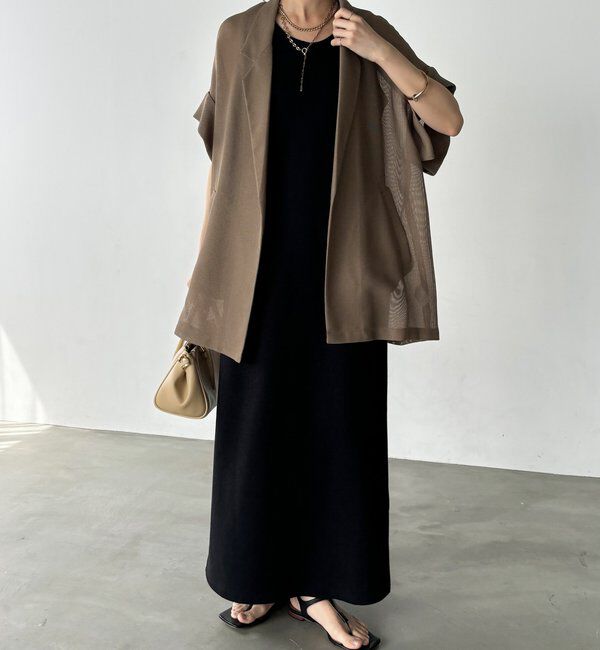  「【全骨格細見え】ブークレーダンボールタンクワンピース」|ワンピース|