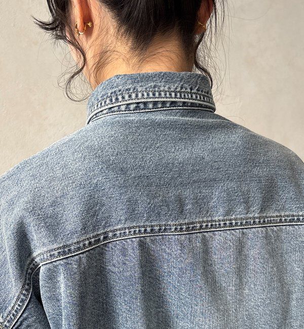  「【セットアップ可能】デニムショートシャツ」|シャツ・ブラウス|