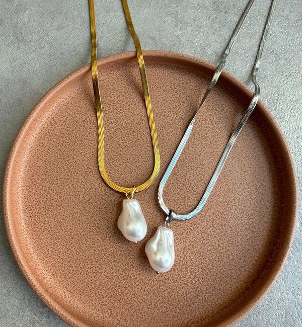  「変形1つパールネックレス」|ネックレス|