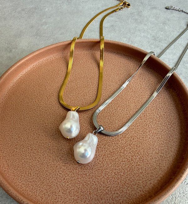  「変形1つパールネックレス」|ネックレス|