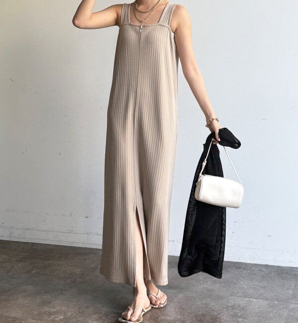  「【WEB限定】前後2WAYリブタンクワンピース」|ワンピース|