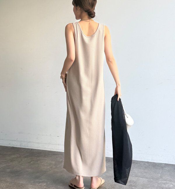  「【WEB限定】前後2WAYリブタンクワンピース」|ワンピース|