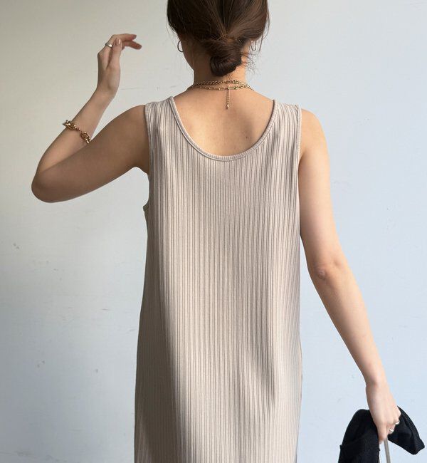  「【WEB限定】前後2WAYリブタンクワンピース」|ワンピース|