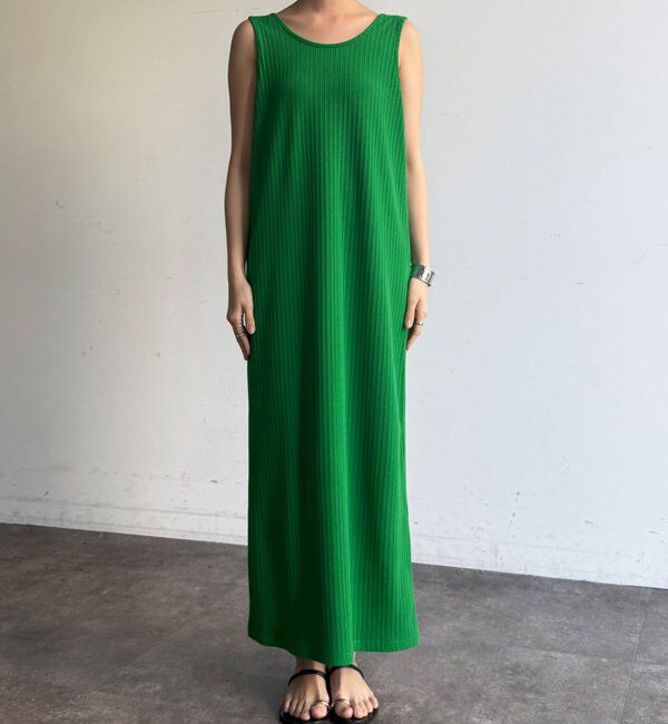  「【WEB限定】前後2WAYリブタンクワンピース」|ワンピース|