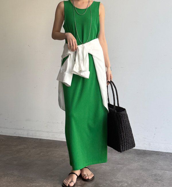  「【WEB限定】前後2WAYリブタンクワンピース」|ワンピース|