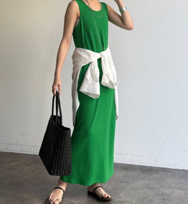  「【WEB限定】前後2WAYリブタンクワンピース」|ワンピース|