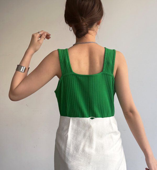  「【WEB限定】前後2WAYリブタンクワンピース」|ワンピース|