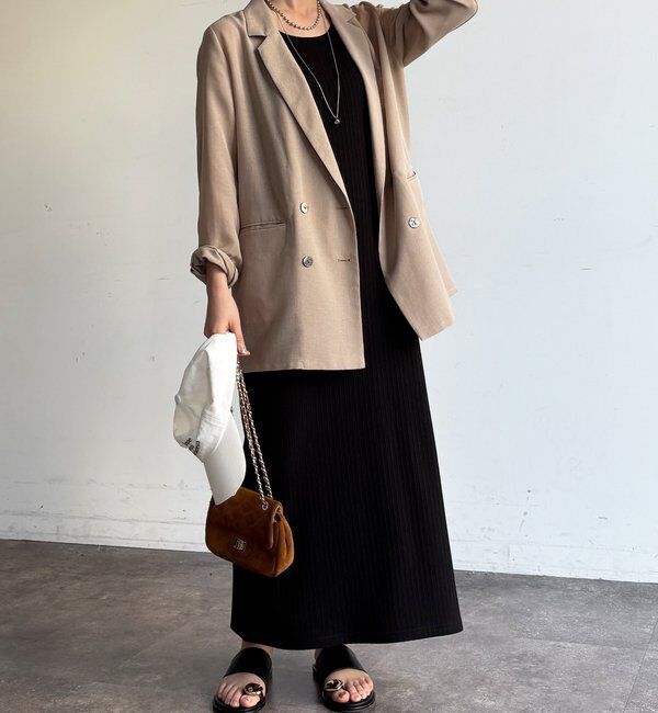  「【WEB限定】前後2WAYリブタンクワンピース」|ワンピース|