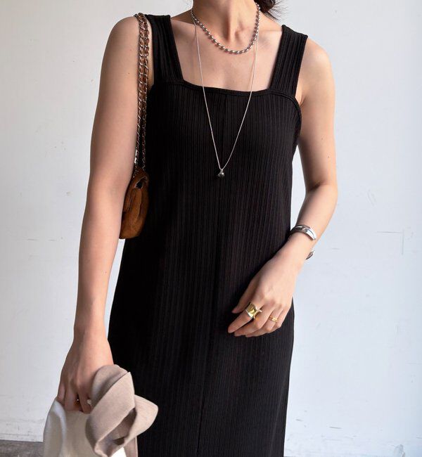  「【WEB限定】前後2WAYリブタンクワンピース」|ワンピース|