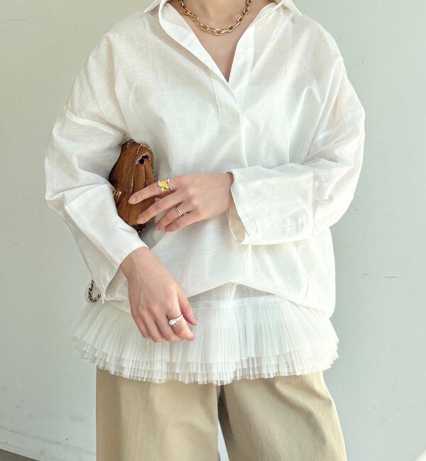  「シアーリネンスキッパーシャツ」|シャツ・ブラウス|