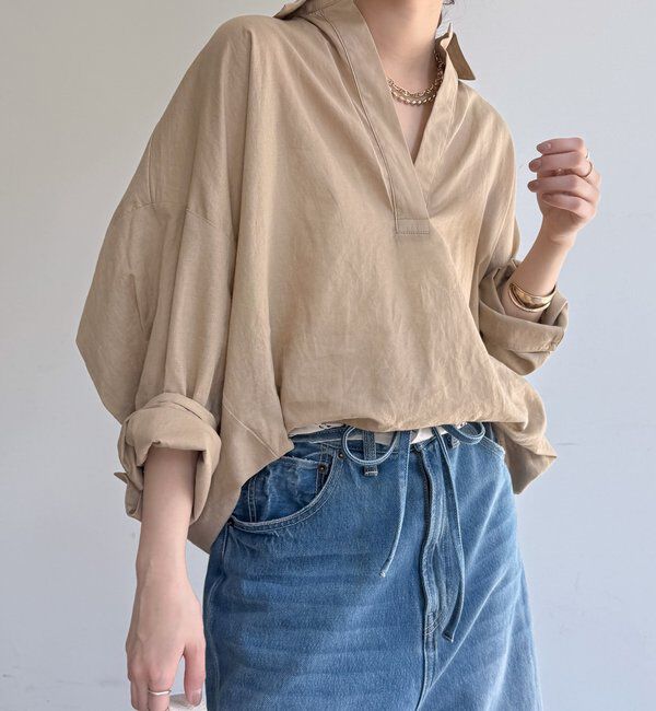  「シアーリネンスキッパーシャツ」|シャツ・ブラウス|