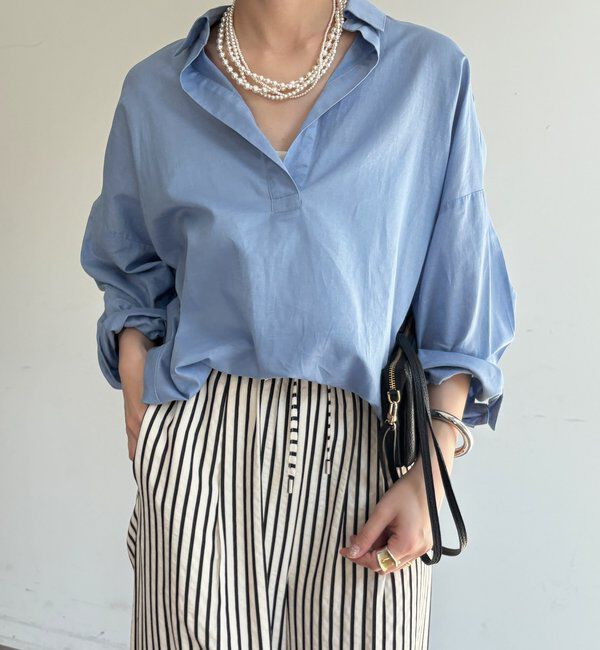  「シアーリネンスキッパーシャツ」|シャツ・ブラウス|