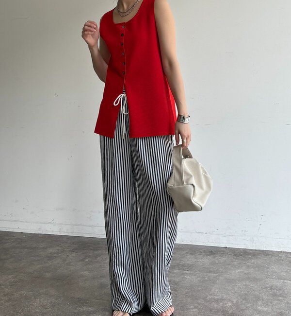  「フロントボタンスクエアニットタンク」|ニット・セーター|