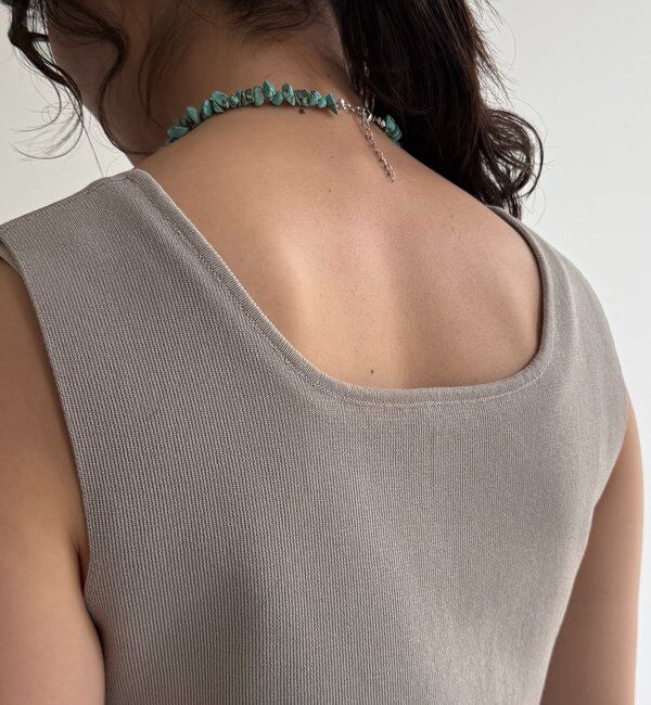  「フロントボタンスクエアニットタンク」|ニット・セーター|