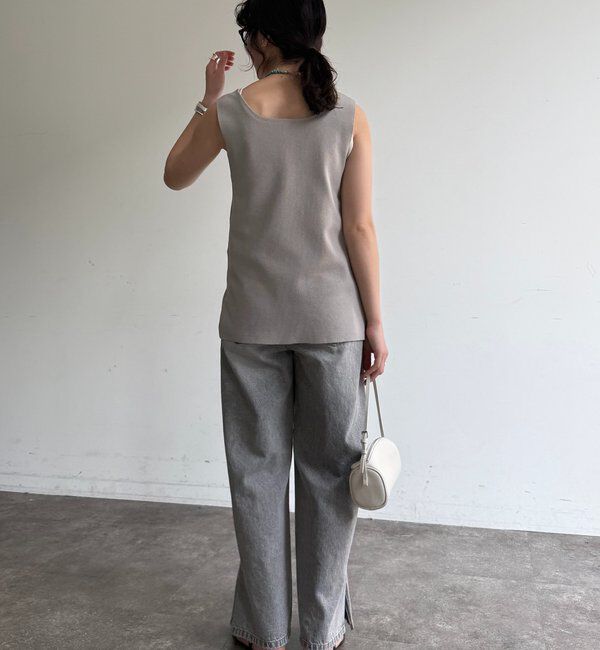  「フロントボタンスクエアニットタンク」|ニット・セーター|