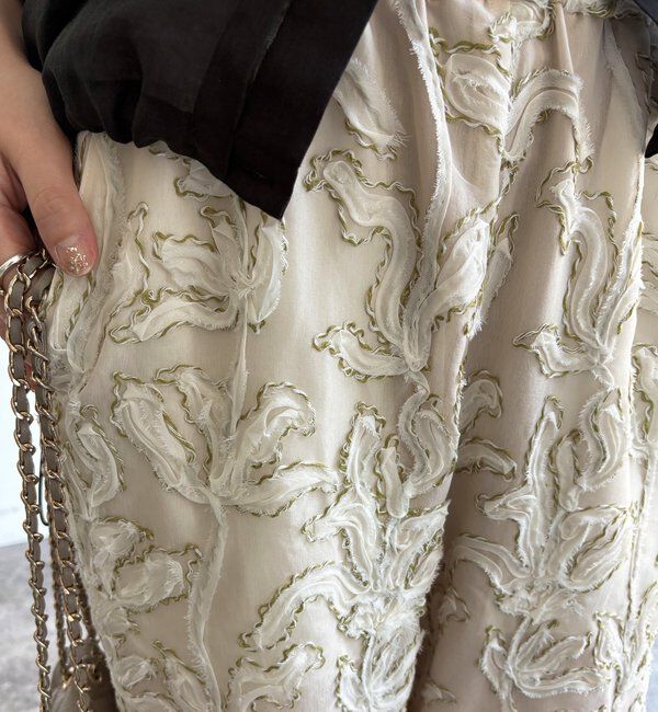  「【WEB限定】ジャガード刺繍イージーパンツ」|チノ|