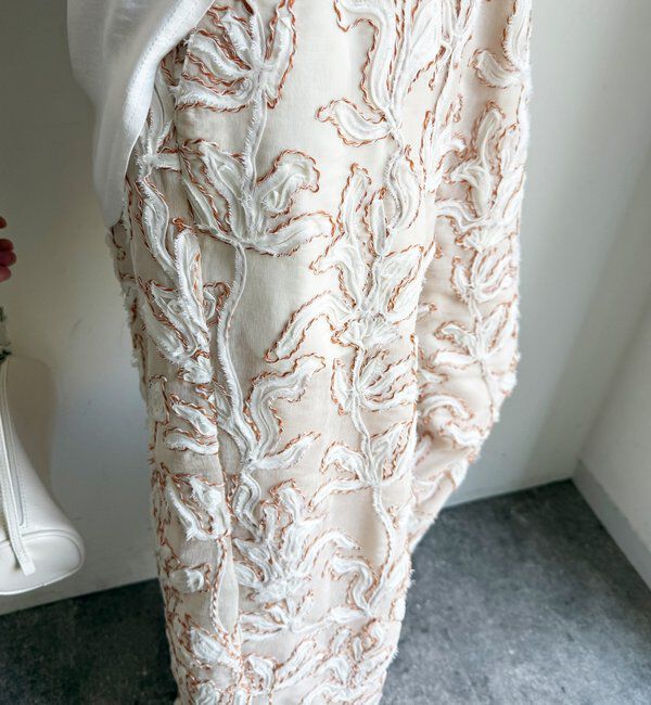  「【WEB限定】ジャガード刺繍イージーパンツ」|チノ|