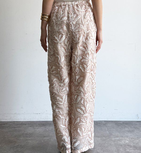  「【WEB限定】ジャガード刺繍イージーパンツ」|チノ|