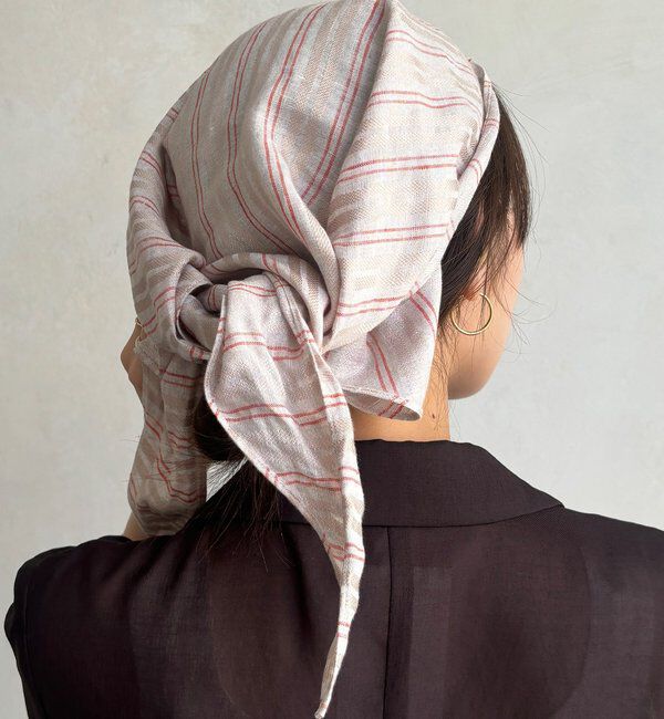  「リネン混ストライプストール付パンツ」|チノ|