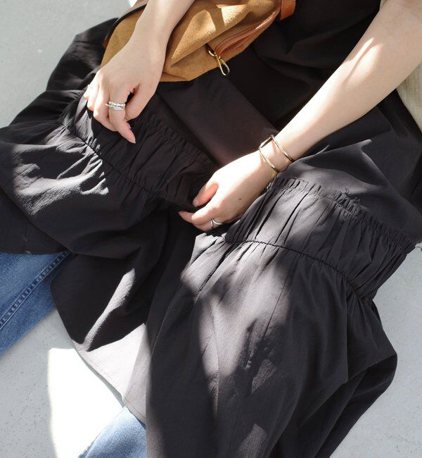  「【SAKURA企画】裾ギャザー切替キャミワンピース」|ワンピース|