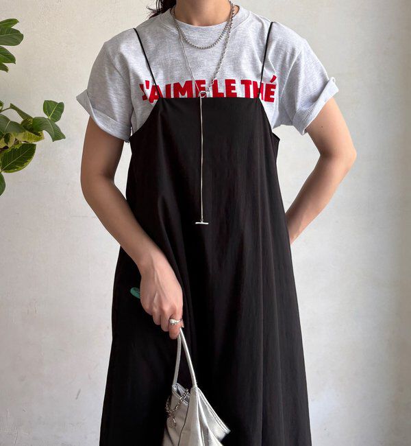  「【SAKURA企画】裾ギャザー切替キャミワンピース」|ワンピース|