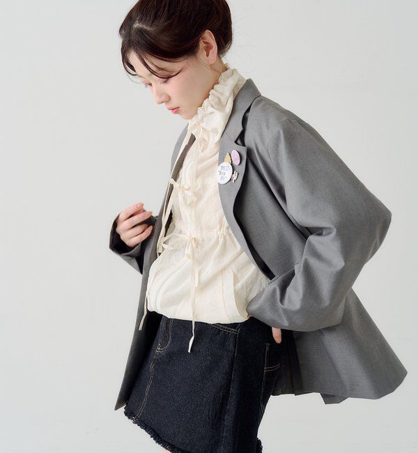  「【バッジ４点SET/ロングシーズン◎】バッジ付きジャケット」|テーラードジャケット|