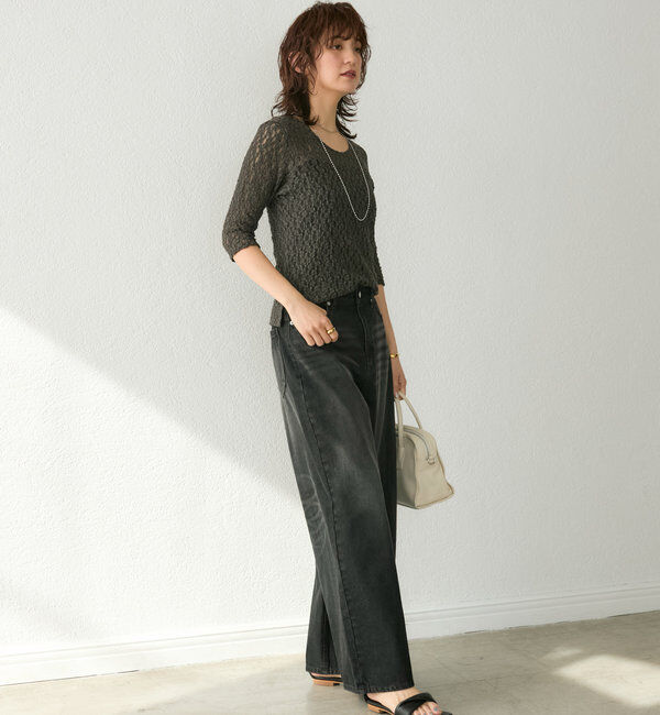  「【新色登場】【MONN.:. （モン）】ワイドレッグデニム」|デニム|