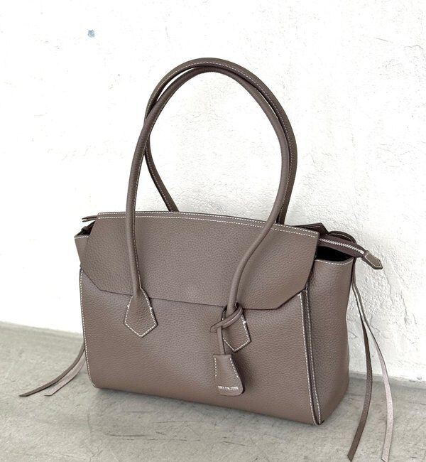  「【実用性抜群】フラップポケットトートバッグ」|クラッチバッグ|ブラウン