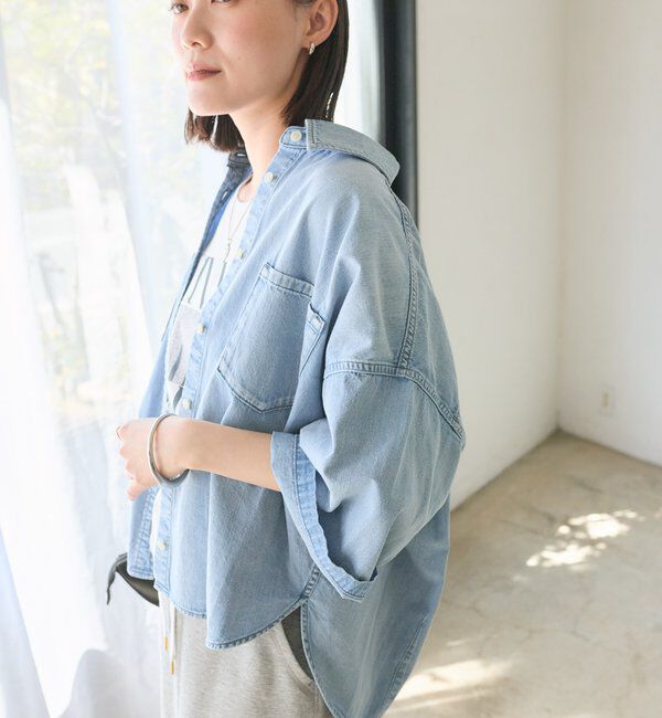  「予約【RIMH（リムエイチ）】ポンチョデニムシャツ」|シャツ・ブラウス|