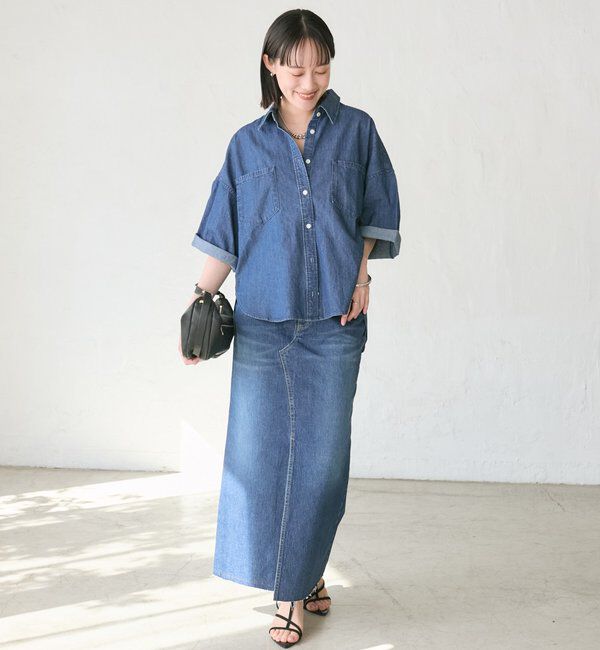  「予約【RIMH（リムエイチ）】ポンチョデニムシャツ」|シャツ・ブラウス|