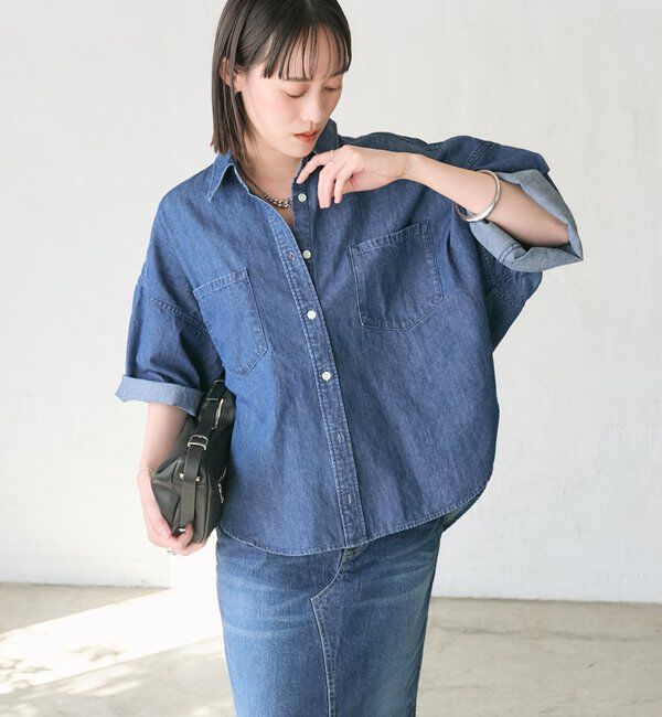  「予約【RIMH（リムエイチ）】ポンチョデニムシャツ」|シャツ・ブラウス|